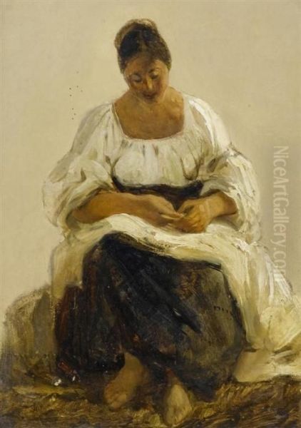 An Italian Woman Seated. - view 1