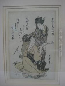 Two Females Writing Two Females Writing