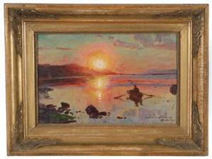 Robat I Solnedgang by Even Ulving