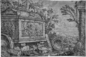 Ruinencapriccio Mit Zeichner
