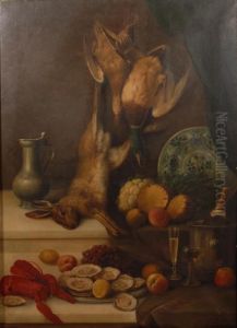 Natura Morta Con Frutta, Cacciagione, Crostacei Evasellame by Jonas Umbach