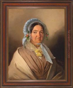 Portrait Einer Dame Mit Spitzenhaube