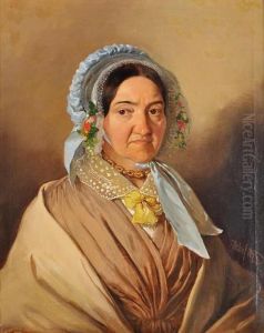 Aportrait Of A Lady In A Fancy Bonnet