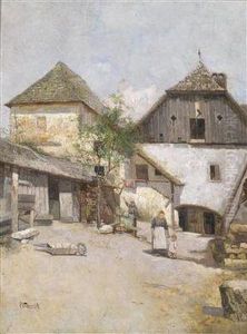 Farmstead In Spitz Danube by Paul Unbereit
