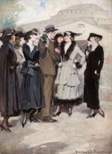 Group Of Women And A Man
