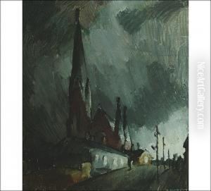Turku (st Michaels Church At Night) by Ragnar Ungern