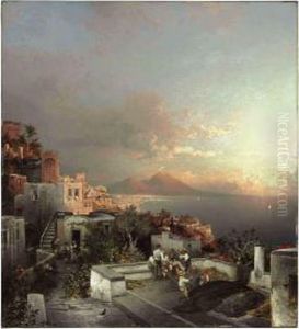 Figures Merrymaking On A Terrace, Posillipo