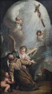 Die Stigmatisation Des Heiligen Franziskus by Michelangelo Unterberger