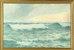 The North Sea Breaking On A Beach by John William Upham