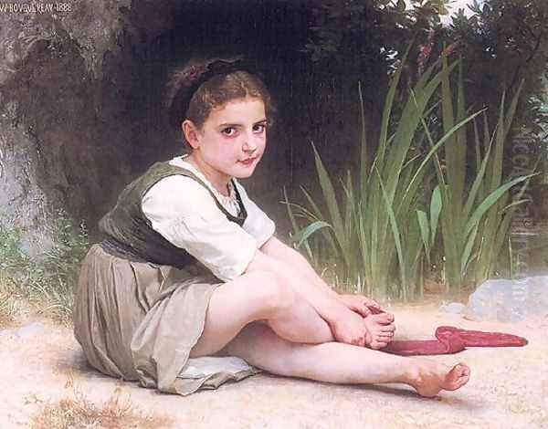Girl by Stream - view 1