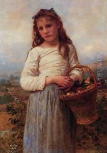 Young Girl with a Basket of Fruit by William-Adolphe Bouguereau