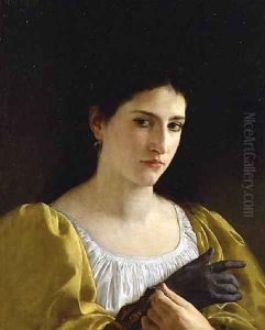 Woman and Glove 1870 by William-Adolphe Bouguereau