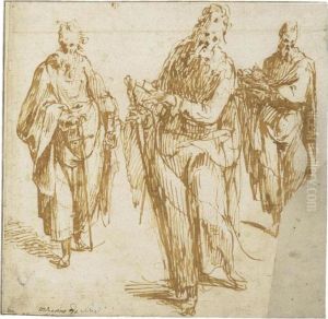 Three Studies Of Saint Paul by Carlo Urbino