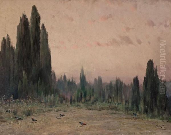 Paisaje Con Cipreses - view 1