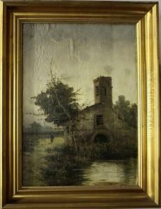 Molino Junto Al Rio by Felix Urgelles De Tovar