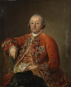 Bildnis Des Barons Philipp Carl
Von Hoheneck. by Georg Anton Abraham Urlaub