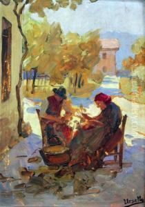 Figures Working In The Shade by Enrico Ursella