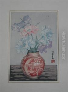 Sweet Peas & Paeonies by Yoshijiro Urushibara