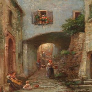Street Scenery From Lugano, Italy by Max Usadel