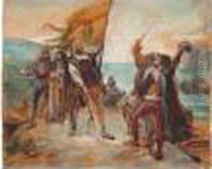 Lo Sbarco Di Cristoforo Colombo by Stefano Ussi