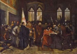 La Cacciata Del Duca Diatene by Stefano Ussi