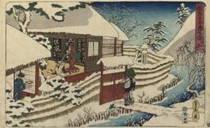 Oban Yoko-e Showing The Ninth Act Of The by Utagawa Sadahide