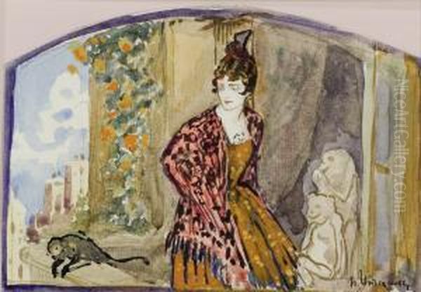 Lady With Monkey - view 1