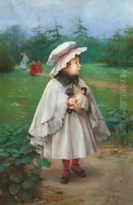 Nina Con Muneca by Antoni Viadera Utrillo