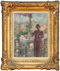 Donna Sulla Terrazza by Giuseppe Uva