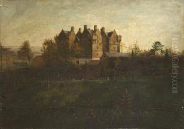 A View Of Monkstown Castle With Figures In The Foreground - view 1