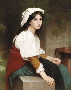 Italienne a la fontaine by William-Adolphe Bouguereau