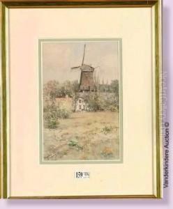 Paysage Au Moulin A Vent by Victor Uytterschaut