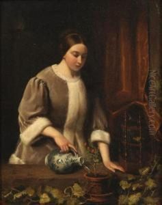 Girl With Delft Pitcher