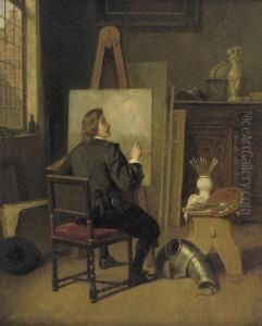 An Artist In His Studio