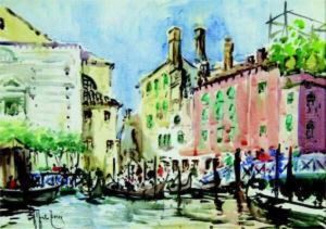 Venezia, Imbarcadero S. Marcuola by Angelo The Elder Vacca