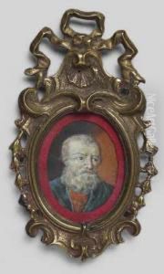 Portrait Eines Bartigen Herrn Mit Blauer Jacke