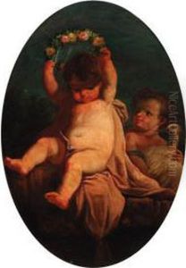 Children With Doves; Children With A Garland Of Flowers; Childrenwith A Heron; Children Drinking With A Dog: And Children With Ahound by Angelo The Elder Vacca