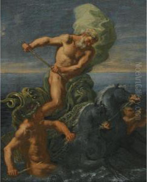Neptune Riding His Chariot Of Horses - view 1