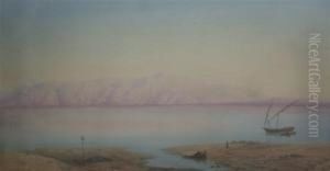 View Along The Suez Canal by Charles Vacher