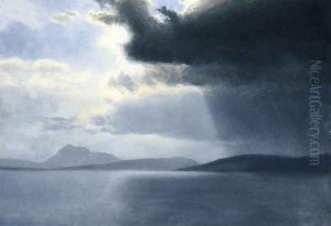 Approaching Thunderstorm On The Hudson River