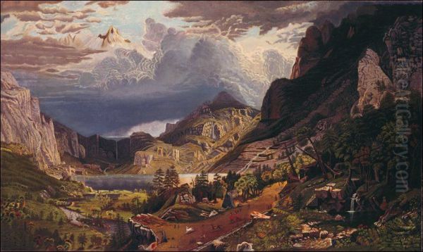 Storm in the Rocky Mountains, Mt. Rosalie by Albert Bierstadt