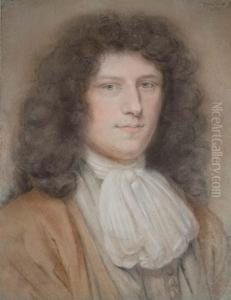 Portrait D'un Jeune Homme Portant Un Costume Beige Et Une Chemise A Jabot
