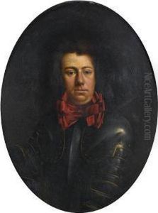 Portrait Of A Gentleman, Bust-length, Inarmour With A Red Bow
