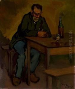 A Peasant Seated At A Table. A Peasant Seated At A Table.