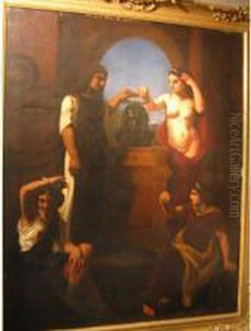 Roman Figures Amongst Ruins by Jules Emmanuel Valadon