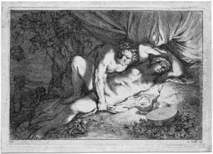 Schlafende Venus Mit Einem Faun by Gerard Valck