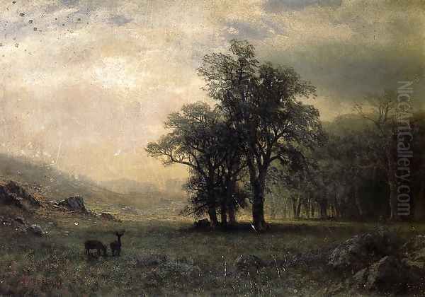 Deer In A Landscape - view 1