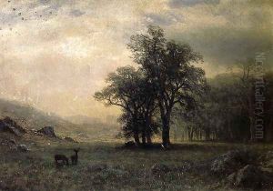 Deer In A Landscape