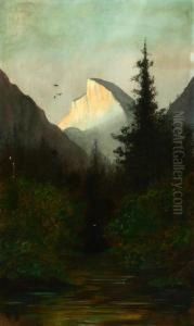 Half Dome On The Merced River by Manuel Valencia