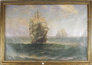 Marine Scene by Theodor Victor Carl Valenkamph